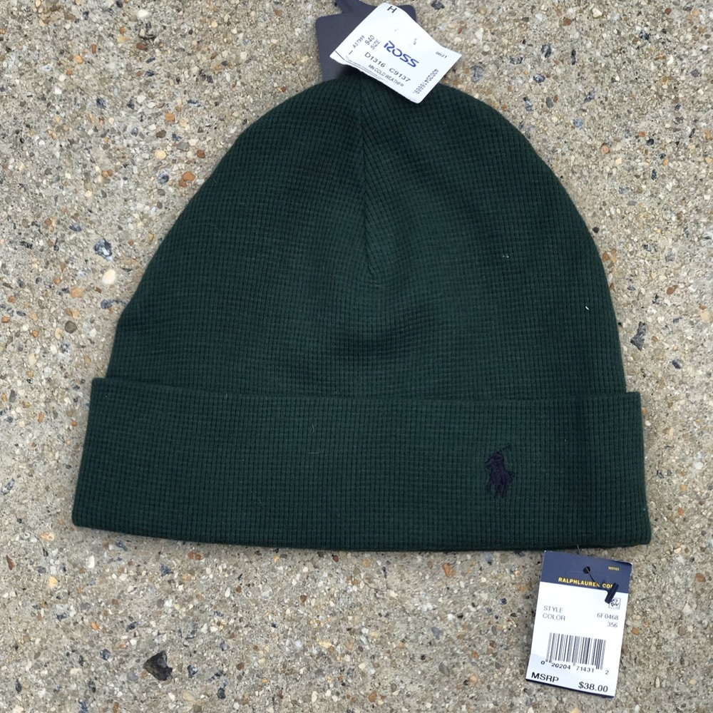 POLO RALPH LAUREN GREEN BEANIE